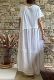Tasha Damask T Shirt Maxi Dress White